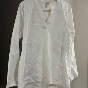 Athleta White Long-Sleeve V-Neck Tunic